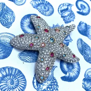 Swarovski Crystal Starfish Brooch