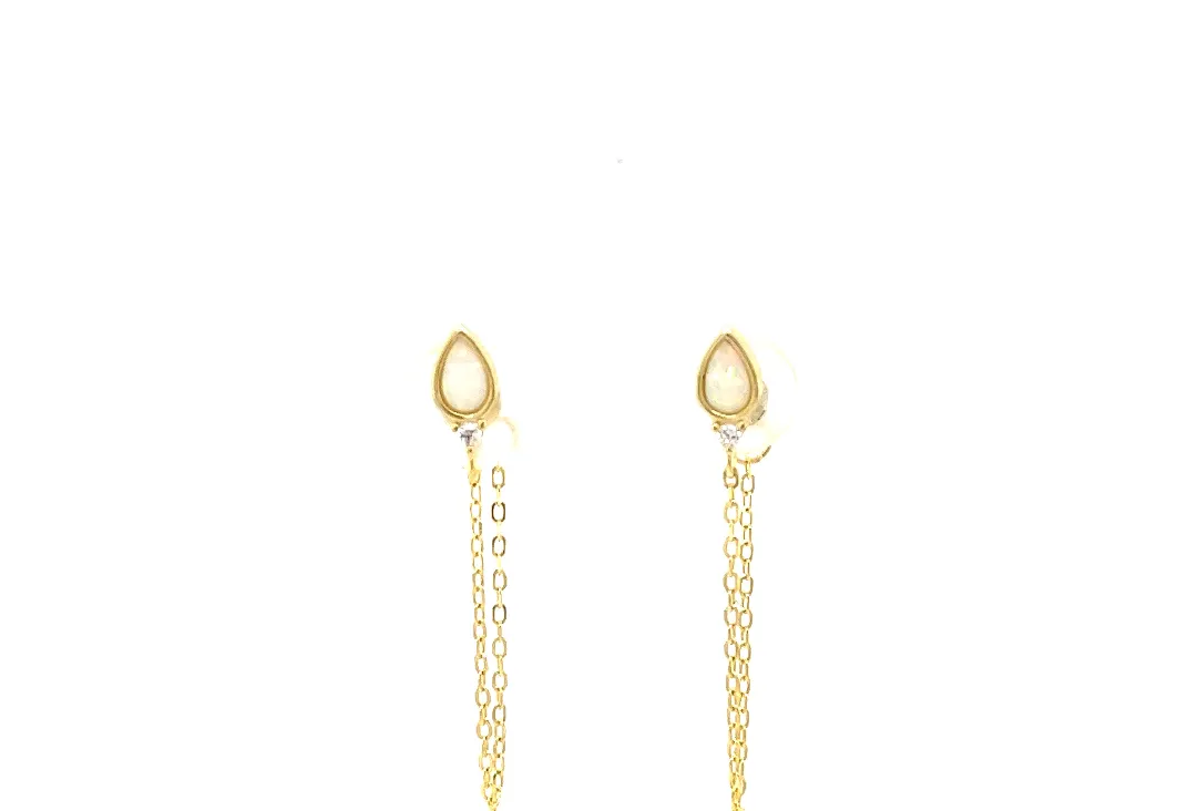 Teardrop Chain Earrings