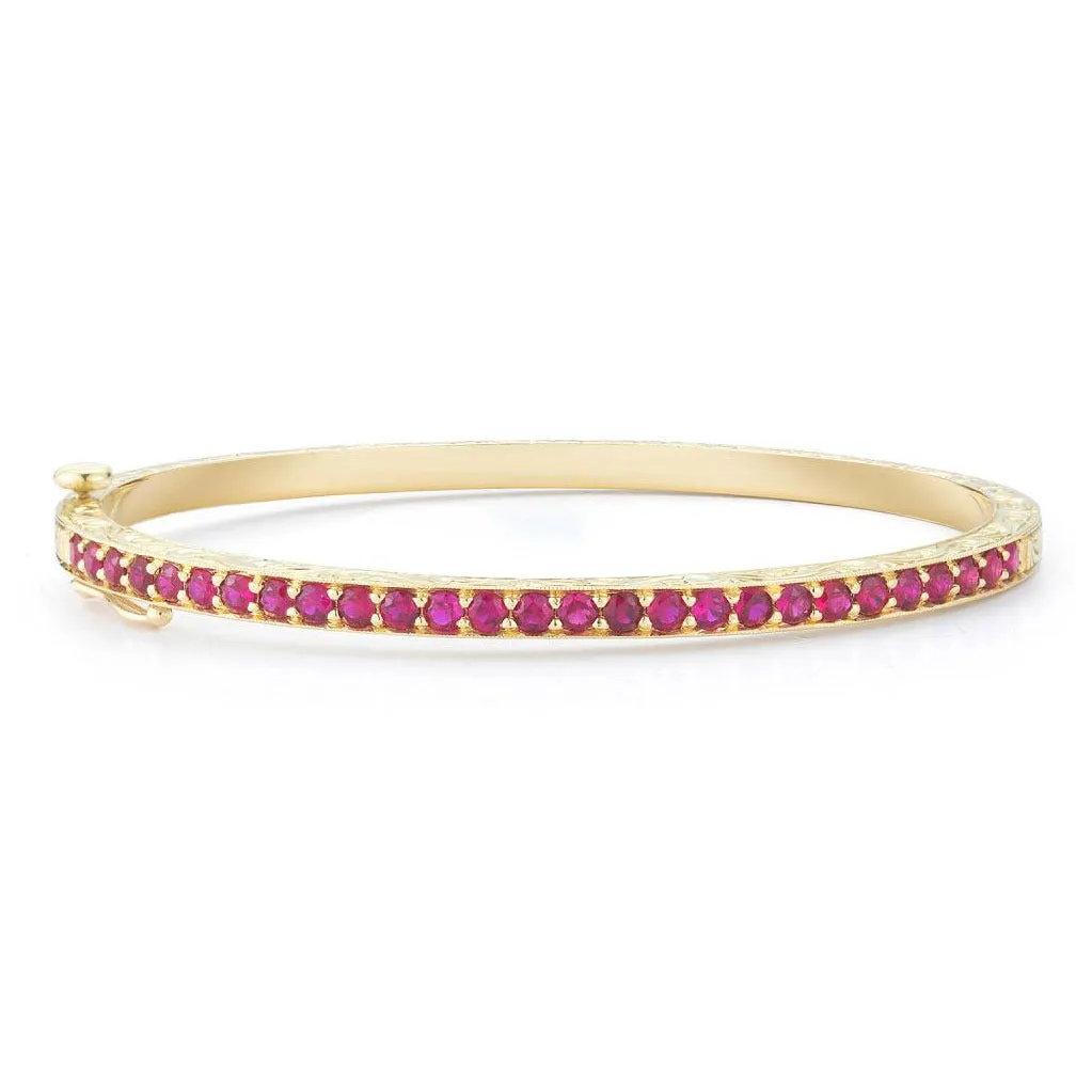 Thin Ruby Bangle