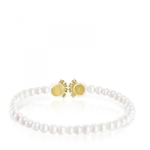 Tous Pearl and Gold Real Sisy Bracelet with Gemstones 812451030