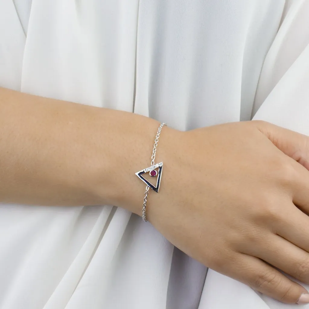 Triangulo: Ruby & Diamond Bracelet