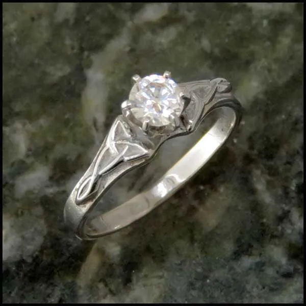 Trinity Knot Diamond Solitaire Ring