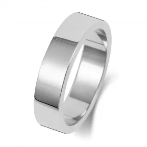 Wedding Band Platinum Flat Flat 5mm-1.75 Wedding  Ring WP175H