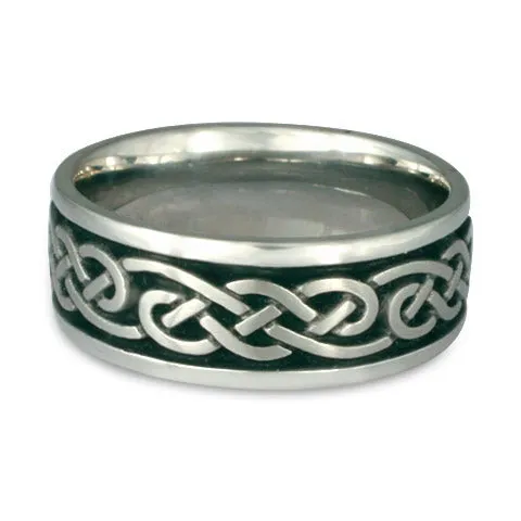 Wide Infinity Wedding Ring in Palladium