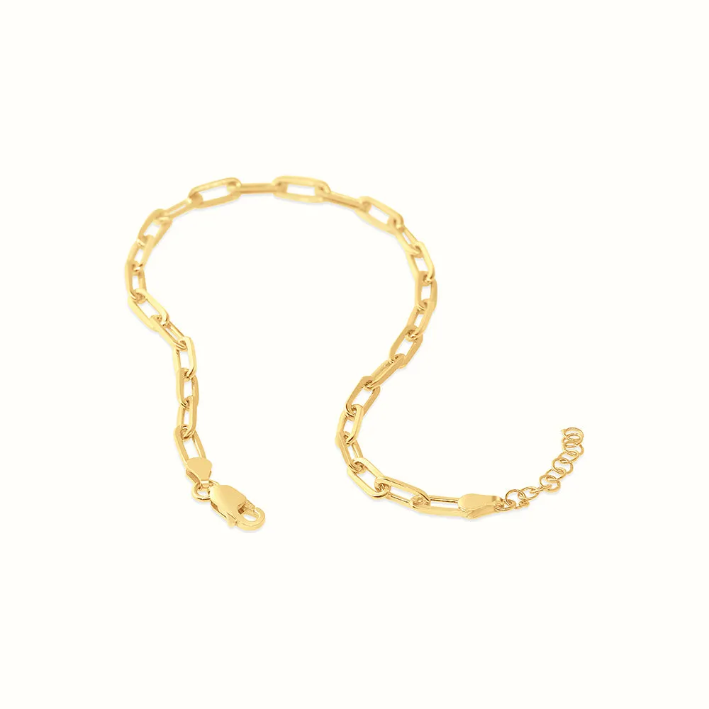 Women's Vermeil Paperclip Anklet