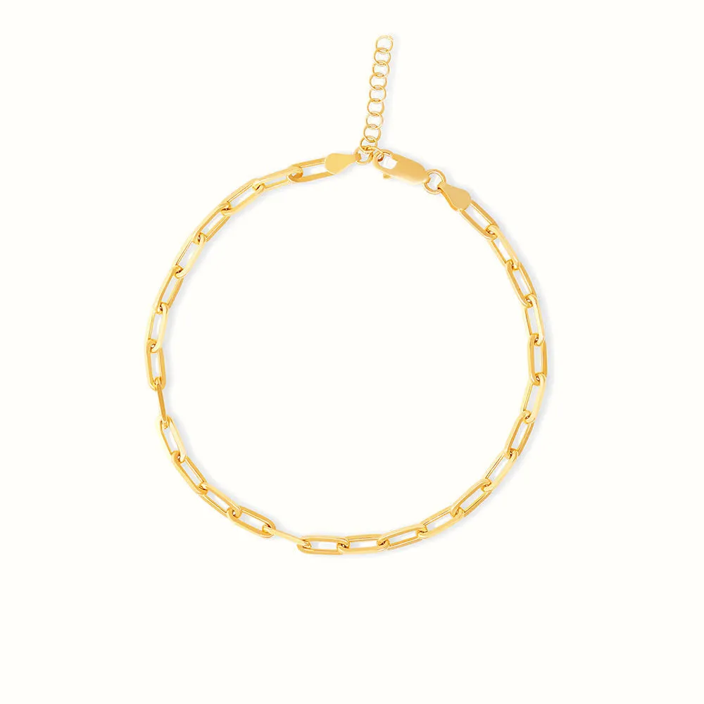 Women's Vermeil Paperclip Anklet