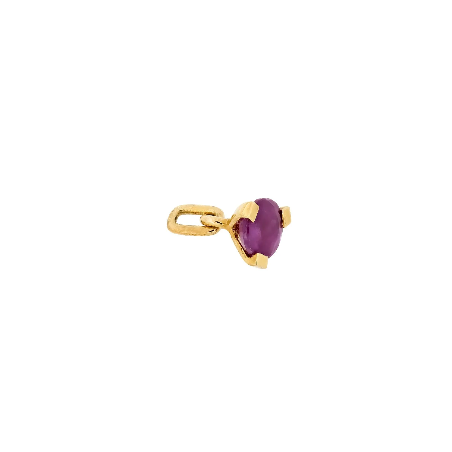 Yellow Gold Vermeil Ruby Charm