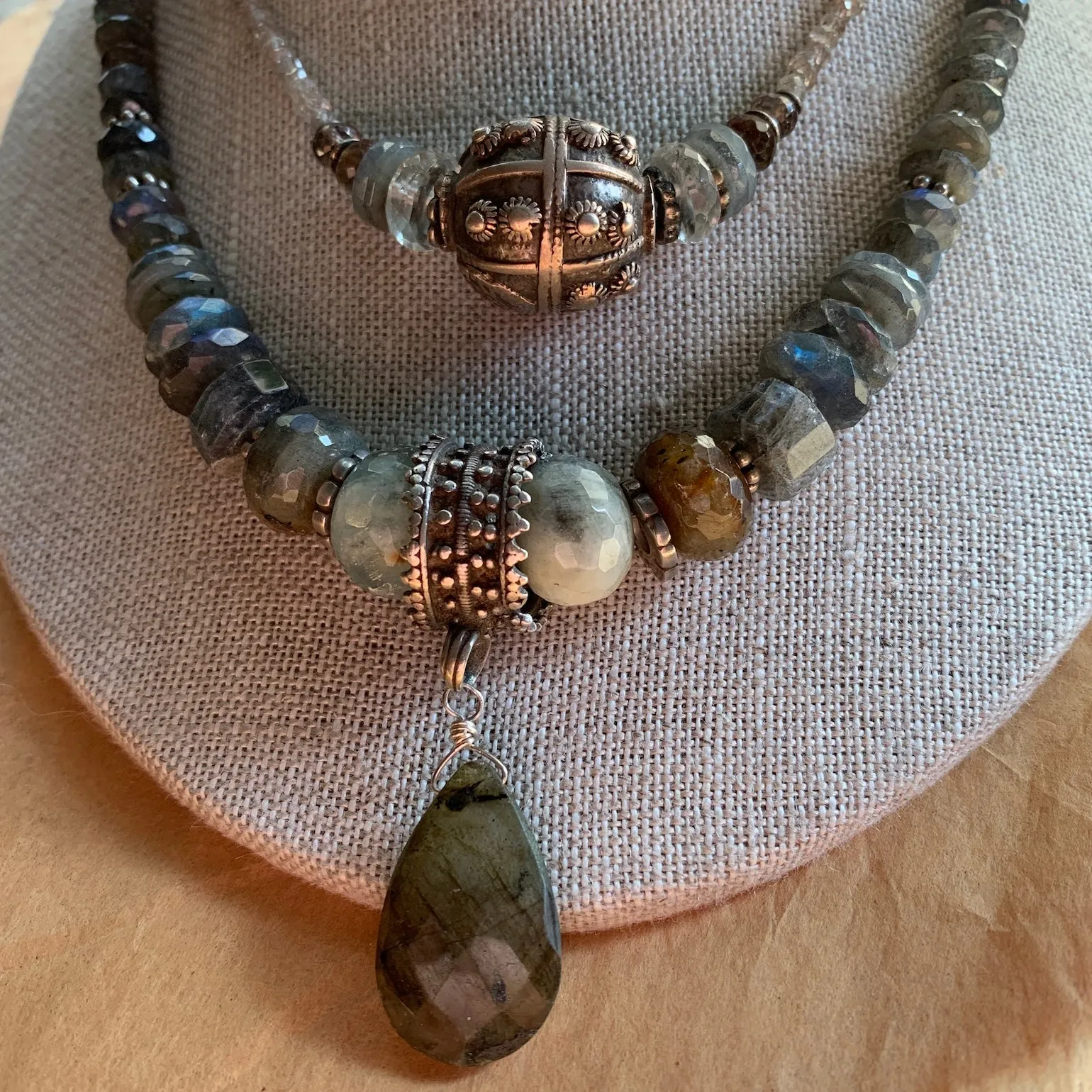 Zircon & Labradorite Necklace by Ruth