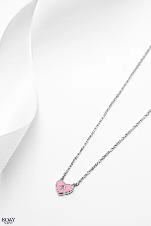 Zircon Pink Heart Necklace